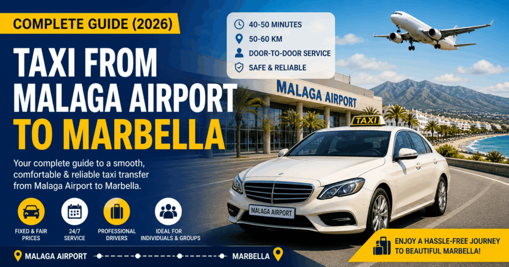 Taxi from Malaga Airport to Marbella – Complete Guide (2026)